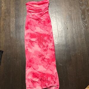 Pink and White Tie-Dye Dress